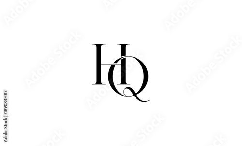 HQ initial letters logo or HQ monogram 