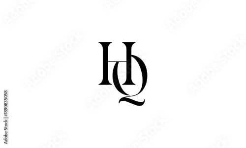 HQ initial letters logo or HQ monogram 