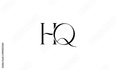 HQ initial letters logo or HQ monogram 