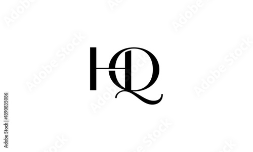 HQ initial letters logo or HQ monogram 