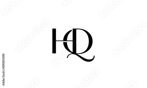 HQ initial letters logo or HQ monogram 