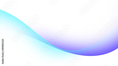 Abstract soft blue and purple wavy light on white background. Elegant modern flowing curves for creative graphic design, web banners, and aesthetic minimalist wallpaper.