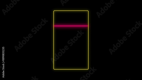 Empty QR code scanning with laser beam animation. Empty Bar code scanning motion graphics. for pay, web, mobile app 4k video footage.