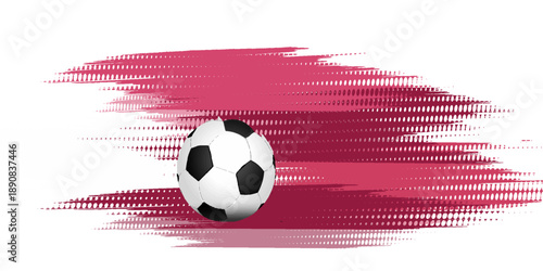 football cup , soccer ball. Sport poster, infinity concept background vector ilusytration ( Translation : Qatar )