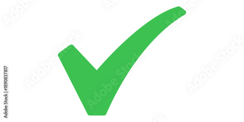 Green Checkmark Icon Vector Graphic Flat Symbol For Success Approval Validation Isolated Design Sign