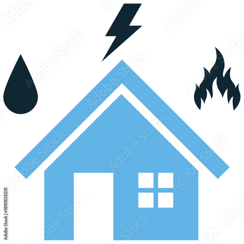 Home utilities icon vector for real estate and maintenance. Symbolizes electricity, water, and gas services. Ideal for bill payment apps.