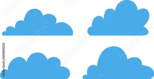 vector clouds set