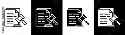 regulation white icon set design