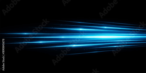 A futuristic blue abstract background features glowing rays and dark motion lines that create a digital wave pattern with an energy glow for a high-tech art wallpaper