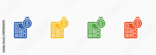 Capital Estimate Icon Set Color Multiple Style Collection Element For Design