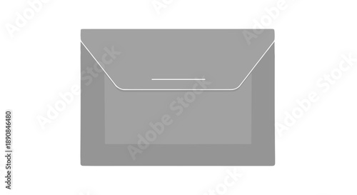 White mailer bag isolated on a plain background with simple design and minimalistic style