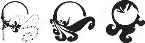 Grunge circle frames. Hand drawn grunge circles with rough brush texture and ink splash effect. Grunge round shapes. Grunge banner collection. Empty black circle borders. A mess of ink strokes