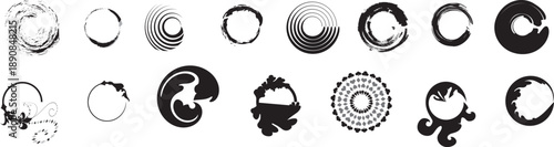 borderGrunge circle frames. Hand drawn grunge circles with rough brush texture and ink splash effect. Grunge round shapes. Grunge banner collection. , distressed, draw, presentation, artistic, stain, 