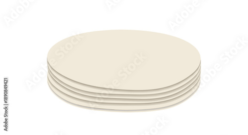 Stack of eco-friendly cotton pads isolated on a clean white background, showcasing their natural texture and sustainable design