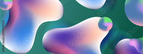 Professional teal green and blue organic fluid background with smooth gradient transitions