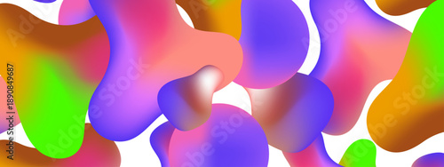 Artistic pastel gradient fluid shapes on white background perfect for modern social media posts