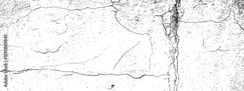 Distressed Grunge Texture Vector Overlay High Contrast Cracked Wall Background Black and White