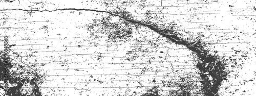 Black and white distressed grunge texture overlay background with deep crack and horizontal lines simulating wood grain