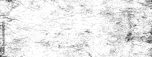 Grunge Distressed Vector Texture Overlay with Cracks and Dust Black and White Abstract Background