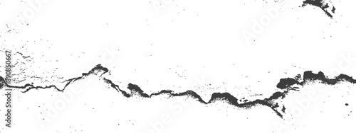 Distressed horizontal crack grunge texture overlay vector element