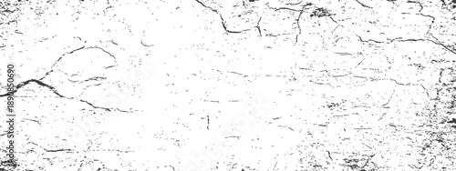 Black and White Vector Grunge Texture Overlay with Cracks and Scratches Abstract Distressed Effect Background