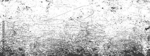 Black and White Grunge Distress Texture Overlay Vector Background with Scratches and Dust Effect
