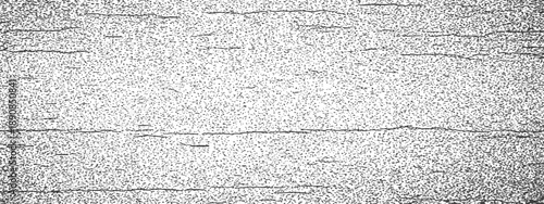 Black and white vector grunge texture overlay Aged distressed surface background with dust noise speckles and horizontal cracks