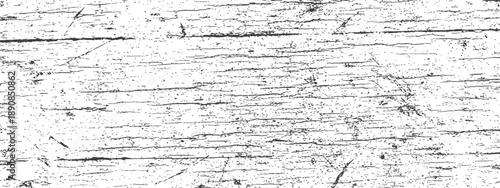Vector grunge texture of distressed cracked wood grain overlay black and white vintage background