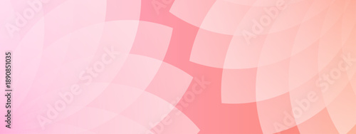 Abstract peach pink floral pattern with geometric overlapping shapes