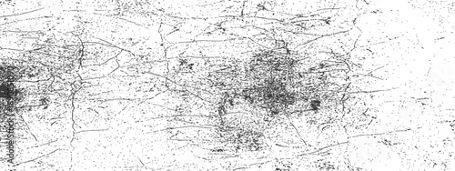 Abstract Distressed Grunge Texture Overlay Vector Black and White Cracked Scratched Surface Background Pattern