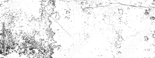 Black and White Distressed Grunge Vector Texture Overlay Grungy Wall Background with Dirt Dust and Cracks