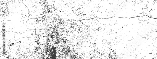 Distressed Grunge Texture Overlay Vector Black and White Damaged Wall Crack and Scratch Background