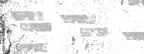 Vintage distressed black and white halftone brick wall grunge overlay texture vector