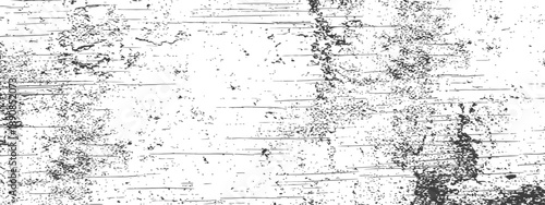 Grunge Distressed Wood Grain Texture Overlay Black and White Vector Background