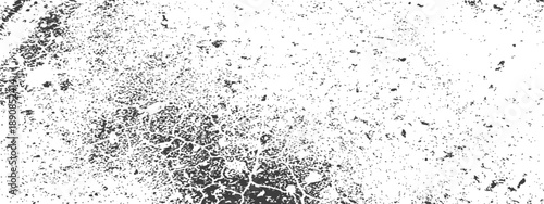 Black and white abstract grunge distressed texture overlay vector background with dust grain and scratches