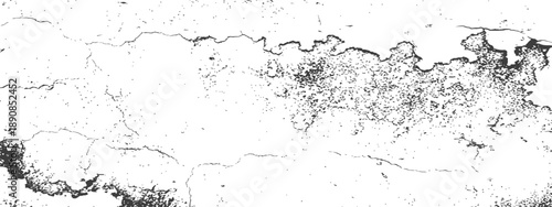 Abstract Distressed Vector Grunge Texture Overlay Background with Cracks and Peeling Cement Effect