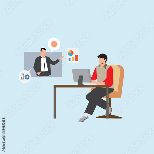 business man with laptop