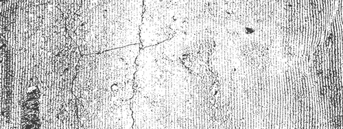 Black and white distressed vector overlay texture with vertical grunge grain and cracked surface details