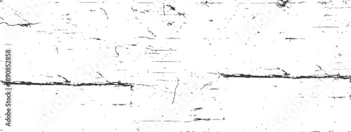 Distressed grunge vector texture overlay with horizontal scratches and cracks Black and white vintage background element