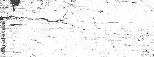 Distressed grunge texture overlay vector with large cracks and scratches Monochrome vintage aged surface background