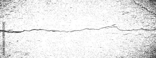 Abstract grunge texture overlay background with horizontal crack and grain effect distress vector graphic resource black and white