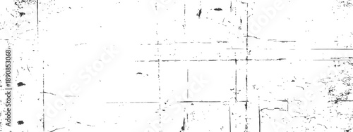 Black and white grunge texture background with heavy distressed scratches and dust overlay effect vintage vector graphic element