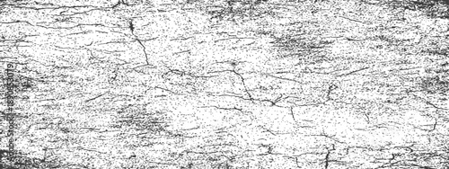 Distressed concrete wall texture with heavy grunge and cracks black and white vector background