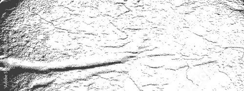 Grunge distressed texture overlay vector background Rough aged surface element or cracked concrete wall pattern in black and white