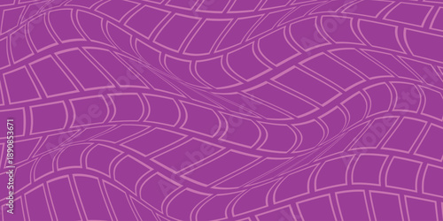simple violet outline square wave pattern for banner poster background.