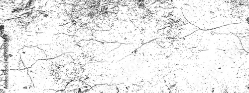 Distressed cracked grunge texture background vector overlay Black grit debris dust and scratches on white surface