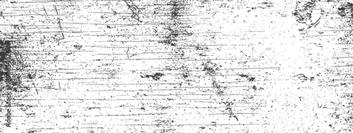 Distressed vector grunge texture overlay with scratches and horizontal lines Black and white worn wood grain background element