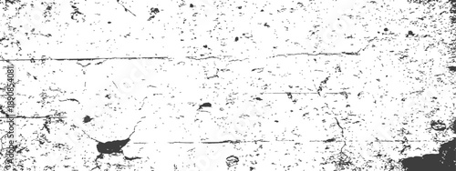 Vector Distressed Grunge Overlay Texture Black and White Background Rough Surface Dirty Grain Dust Scratches