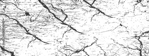 Seamless Grunge Distressed Texture Overlay Vector Black and White Cracked Surface Background Element