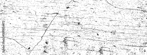 Black and White Grunge Overlay Texture with Horizontal Scratches Cracks and Distressed Dust Particles Vector Background
